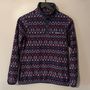 Patagonia Micro D Snap-T Fleece Pullover in Cedar Mesa Stone Blue Size XS